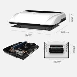 White 12V 2200W Flagship Three Brushless Motors Parking Cooler Heavy Duty Air Conditioner Truck