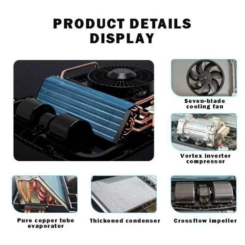 Efficient Vehicles Cooling Roof Air Conditioners 1800W 24V Red
