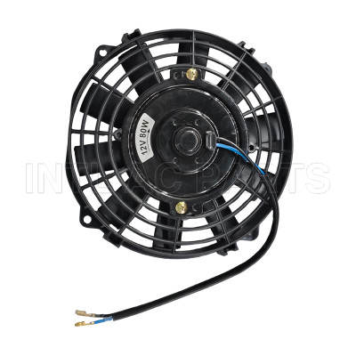 7 inch Electrical Fan /Cooling Fan/ Radiator Fan 12V 80W Rounded Frame and 10 Straight Blade