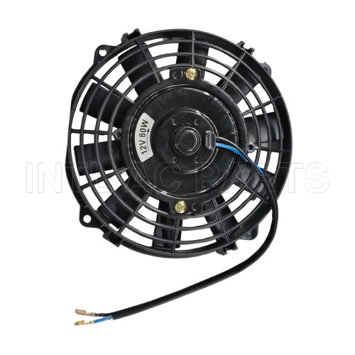 7 inch Electrical Fan /Cooling Fan/ Radiator Fan 12V 80W Rounded Frame and 10 Straight Blade
