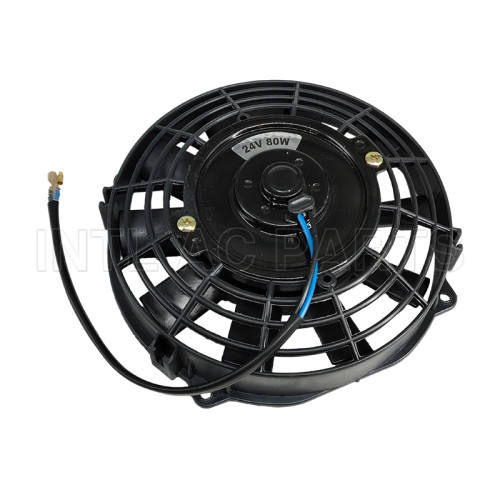 7 inch 24V 80W Electrical Fan /Cooling Fan/ Radiator Fan Rounded Frame and 10 Straight Blade