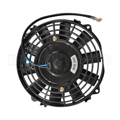7 inch 24V 80W Electrical Fan /Cooling Fan/ Radiator Fan Rounded Frame and 10 Straight Blade