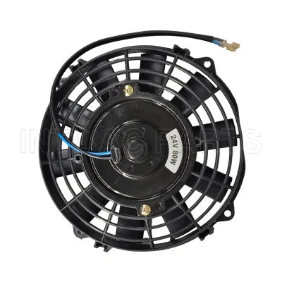 7 inch 24V 80W Electrical Fan /Cooling Fan/ Radiator Fan Rounded Frame and 10 Straight Blade