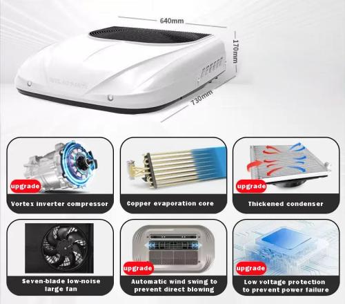 INTL-EA126W-2 China 24v Portable Universal Roof Top Mounted Truck 1800W Color White