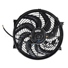 cooling fan / ac fan/ car air conditioner fan 14 inch 12V 80W qure frame with 10 crooked blade