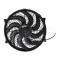cooling fan / ac fan/ car air conditioner fan 14 inch 24V 80W qure frame with 10 crooked blade