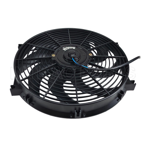 cooling fan / ac fan/ car air conditioner fan 14 inch 24V 80W qure frame with 10 crooked blade