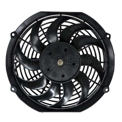 Round Frame Cooling Fan With 8 Curved Blades 12 inch 24V 80W