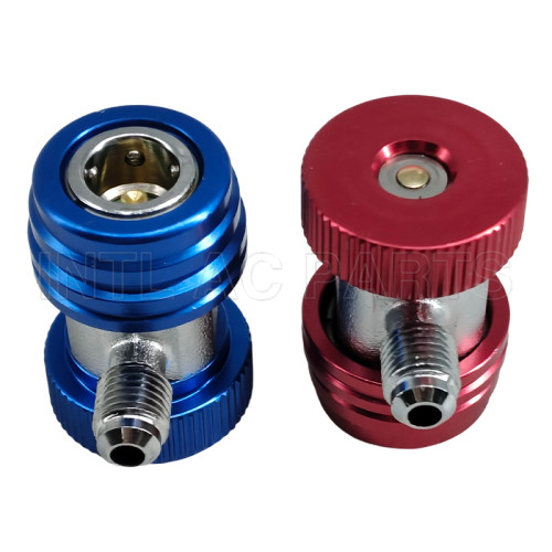 Auto A/C Contains R134A 90 Quick Couplers & Adapter For R134A Refrigerant Tank High Pressure & Low Prssure