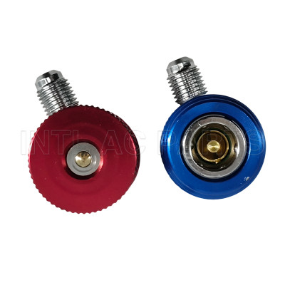 Auto A/C Contains R134A 90 Quick Couplers & Adapter For R134A Refrigerant Tank High Pressure & Low Prssure