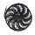 12 inch 12V 120W round frame with 10 crooked blade