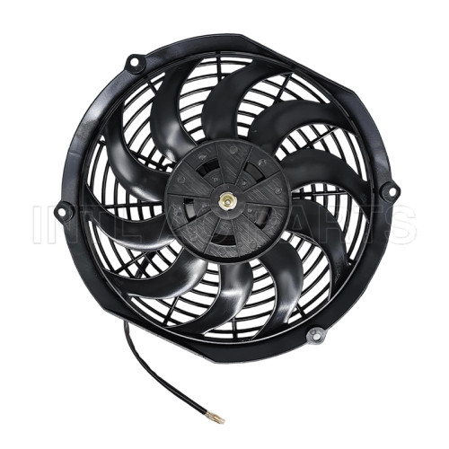 12 inch 12V 120W round frame with 10 crooked blade