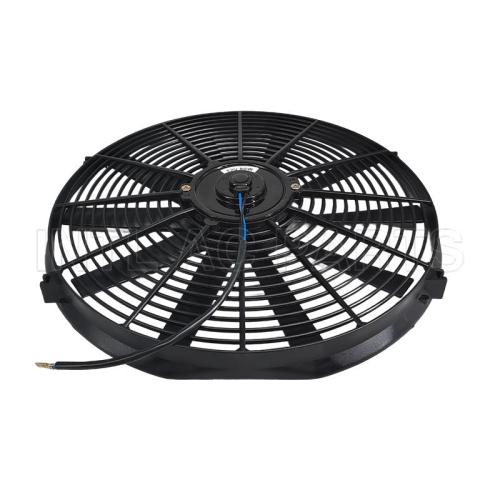 16 inch 12V 80W Round Frame with 10 Straight Blade Electronic Fan