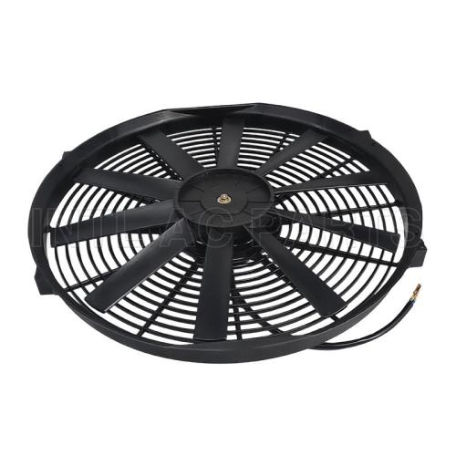 16 inch 12V 80W Round Frame with 10 Straight Blade Electronic Fan