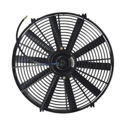 16 inch 12V 80W Round Frame with 10 Straight Blade Electronic Fan