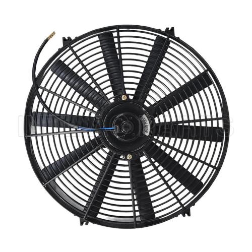 16 inch 12V 80W Round Frame with 10 Straight Blade Electronic Fan