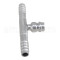 Auto air conditioning hose barb fitting T splice barb fitting tee fitting with R12 service port