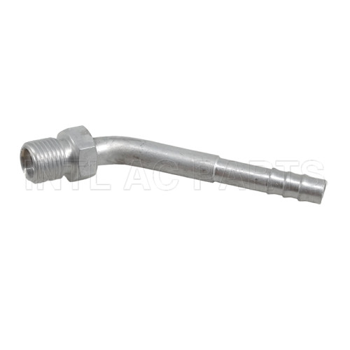 Auto Air Conditioning Hose Barb Fitting Hose Connector Cromp on Fitting #5 45 degree male O-ring