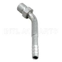 Auto Air Conditioning Hose Barb Fitting Hose Connector Cromp on Fitting #5 45 degree male O-ring