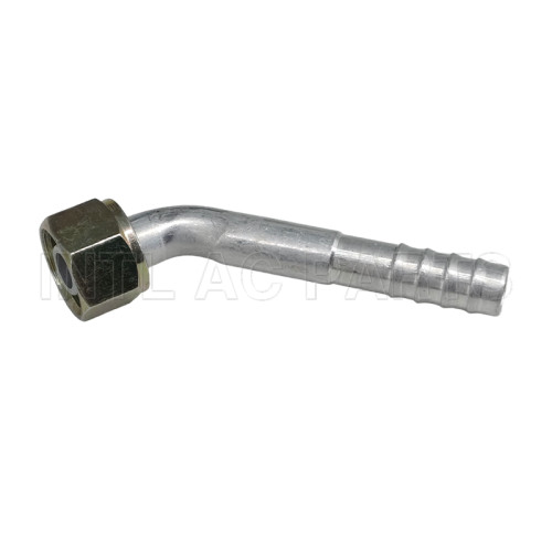 Universal New A/C Refrigerant Hose tube pipe barb Fitting #8 45 degree aluminum Female O-Ring R12 FT1012 12108