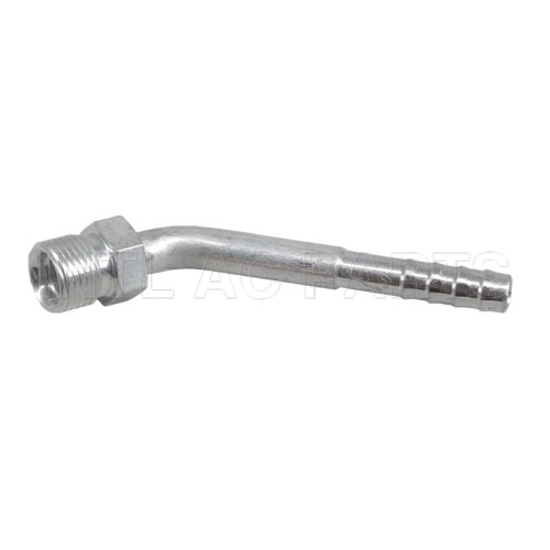 Auto air conditioning hose fitting hose barb fitting hose connecter Aluminum #6 45 degree 5/16 male O-Ring