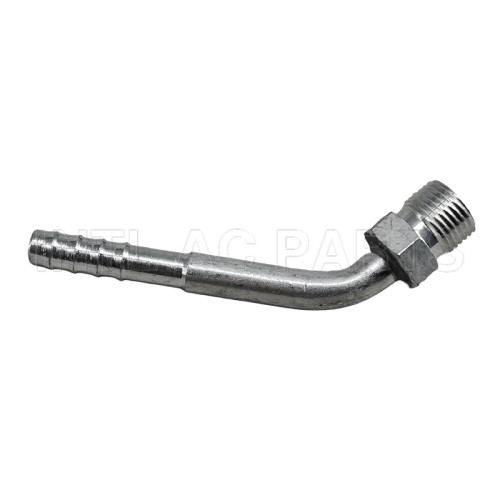 Auto air conditioning hose fitting hose barb fitting hose connecter Aluminum #6 45 degree 5/16 male O-Ring