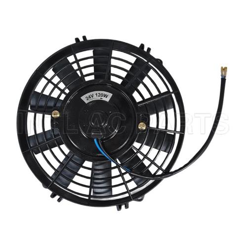 9 inch 24V 120W Electric Cooling Condenser Fan Round Frame with 10 Straight Blade