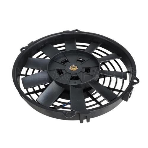 9 inch 24V 120W Electric Cooling Condenser Fan Round Frame with 10 Straight Blade