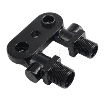 TM Style Zexel A/C compressor Fitting Adapter Vertical outputs Tube manifold fitting 3/4