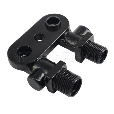TM Style Zexel A/C compressor Fitting Adapter Vertical outputs Tube manifold fitting 3/4