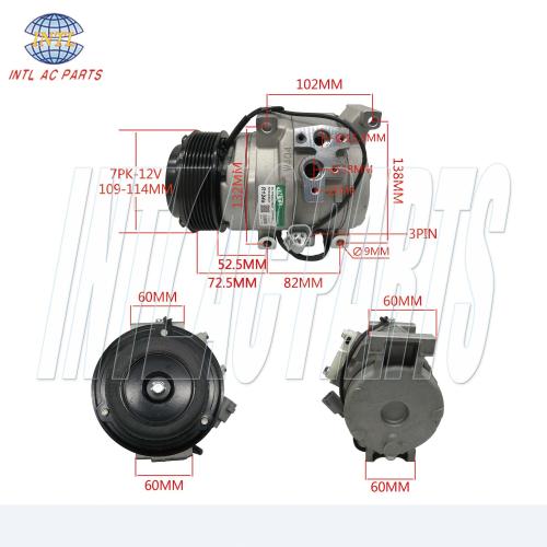 10S15C Auto Ac Compressor  7PK 115MM 12V 447220-5962 88320-2F010