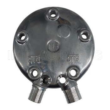 Sanden FG SD508 510 5H14 Vertical 8 and 10 O-Ring Compressor rear head back cap