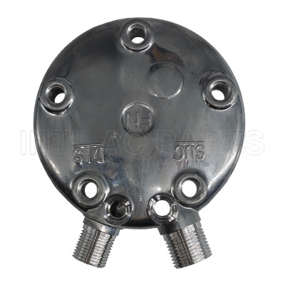 Sanden FG SD508 510 5H14 Vertical 8 and 10 O-Ring Compressor rear head back cap