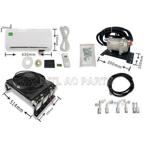 Electric air conditioner concealed parking air conditioner assembly Brush fan equipped with scroll compressor Silent hang-up 24V