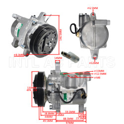 10S13C car ac compressor Jinbei Haixing X30 Shineray X30 Jinbei X30 Shineray T30 1.3L DLCG12