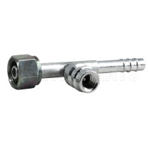 Car air conditioning hose barb fitting hose connector with #6 Straight O-RING  Al joint with R134a high & low pressure valve