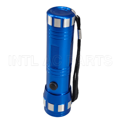 FLUORESCENT SCANNING Compact flashlight with dichrolic filter produces bright UV Blue light