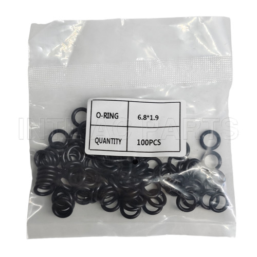 Ac compressor O-RING 6.8*1.9mm NBR BLACK 100pc/ bag R134a auto parts o-ring