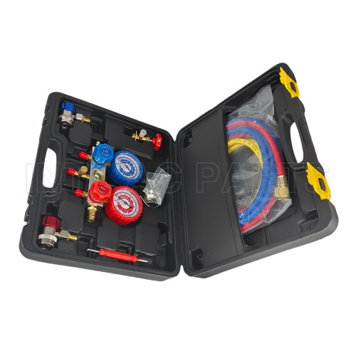 RC.500.298 1.8M  AUTO AIR CONDITIONER MANIFOLD GAUGE SET R134a 134a R12 R22 R404A