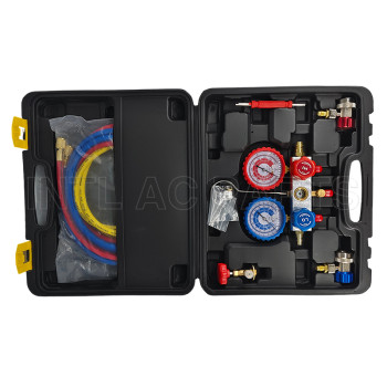 RC.500.298 1.8M  AUTO AIR CONDITIONER MANIFOLD GAUGE SET R134a 134a R12 R22 R404A