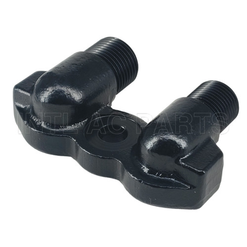 Universal A/C compressor Fitting Adapter Vertical Flex 7 fitting Port/Tube manifold fitting 3/4" x 7/8"