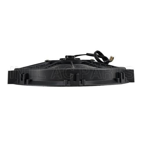 Auto Ac Cooling fan 10 inch 12V 80W squre frame with 10 straight blade