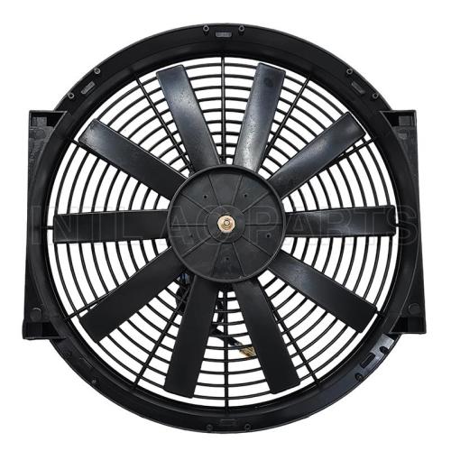 INTL-CF018 Car Ac Cooling Fan 14 inch 12V 80W squre frame with 10 straight blade