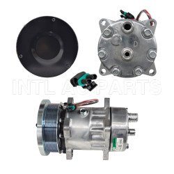 033492 T3076 7H15 8PK 133MM 12V Compressor FORD NEW HOLLAND GEMINI 8670 033407 1000ACC4044 3004479 3004488 75R84522 814556 ]X3303044 RF37330159