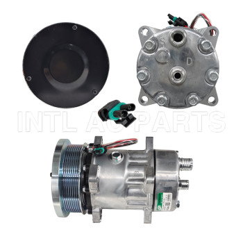 033492 T3076 7H15 8PK 133MM 12V Compressor FORD NEW HOLLAND GEMINI 8670 033407 1000ACC4044 3004479 3004488 75R84522 814556 ]X3303044 RF37330159