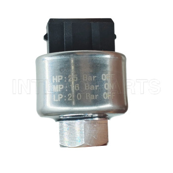 OE#043118 7/16-20UNF FeMale HP:25Bar OFF MP:16Bar ON LP:20Bar OFF Auto air conditioning A/C Pressure Switch pressure Sensor