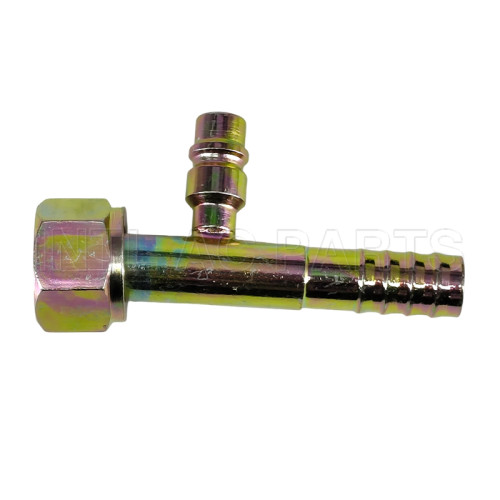 10 Straight O-RING car air conditioning hose barb fitting hose connector with R134a high & low pressure valve