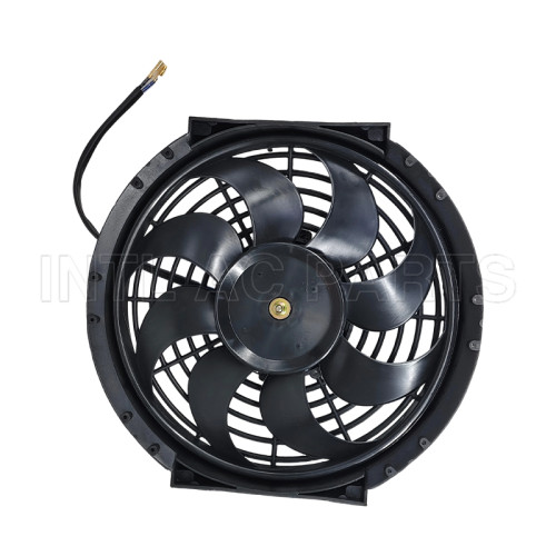 Cross Brand Electronic Fan 10 Inch 12V 80W Squre Frame with 8 Crooked Blade