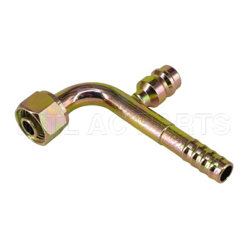 #8 90°O-Ring Hose Fitting Iron Joint With R134A High & Low Pressure Valve