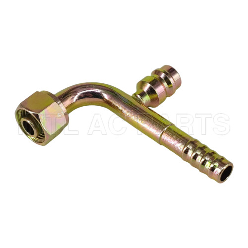 #8 90°O-Ring Hose Fitting Iron Joint With R134A High & Low Pressure Valve